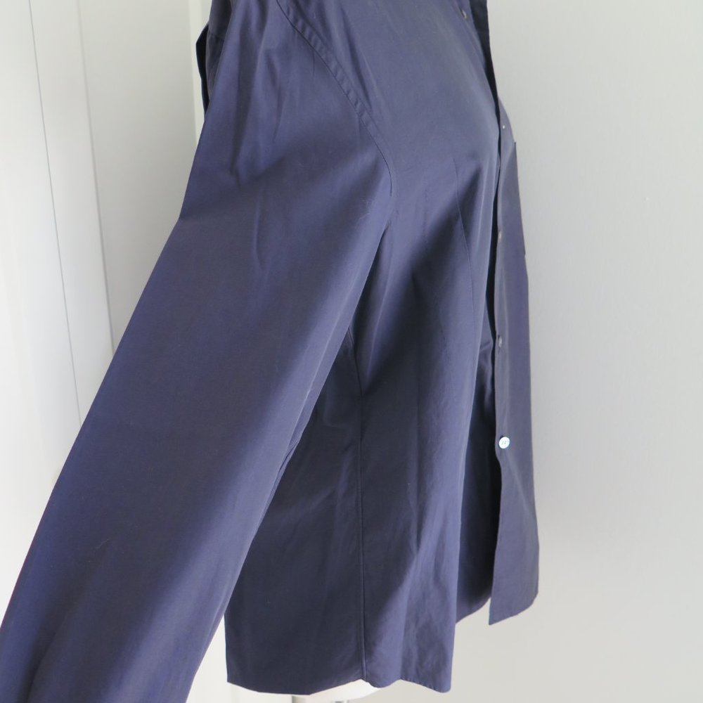 COMME des GARCONS Woman's Blue Cotton Shirt/Blouse Size Medium  Made in France - Picture 3 of 6